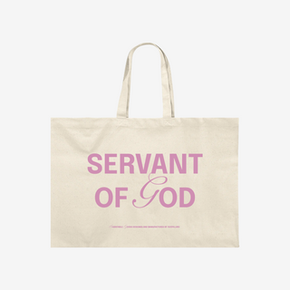 Servant Of God Large Tote Bag - Lilac